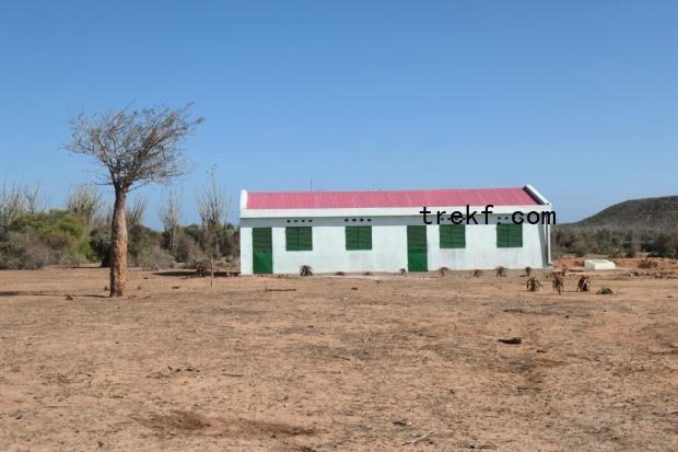 A village school built by the Turtle Survival Alliance in return for the community’s commitment to protect tortoises. Image by Bruno Gonzalez/Mongabay.